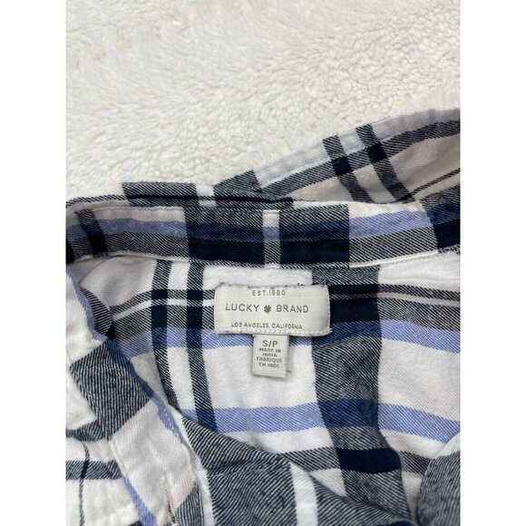 Lucky Brand Womens Plaid Shirt Small Long Sleeve Button Down Top - Picture 3 of 7